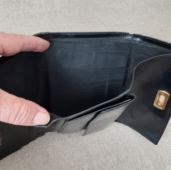 Salvatore Ferragamo Black Leather Wallet
